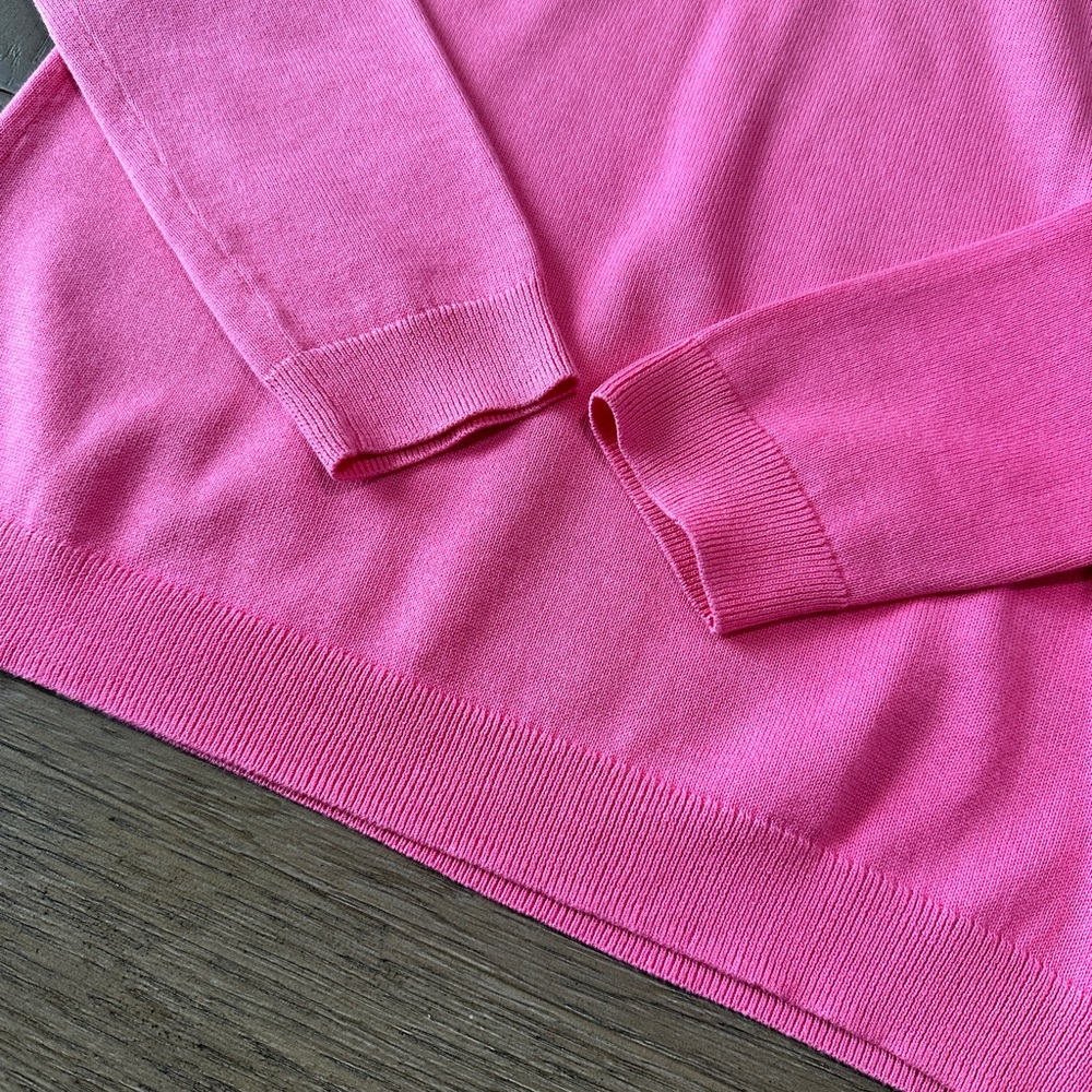 Brooks Brothers V-Neck Sweater Size Medium Pink - Picture 3 of 9